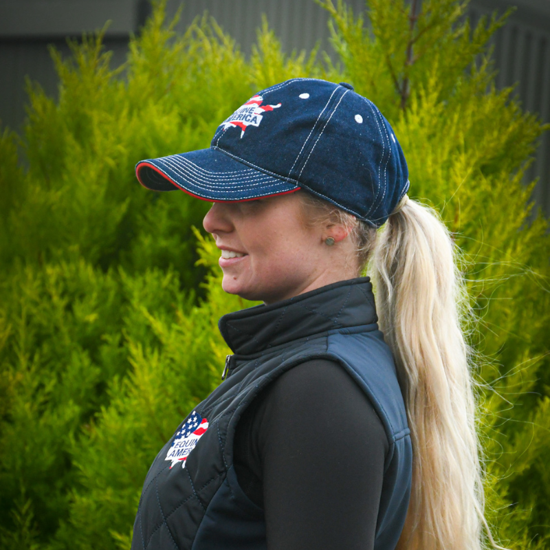 Equine America Denim Baseball Cap