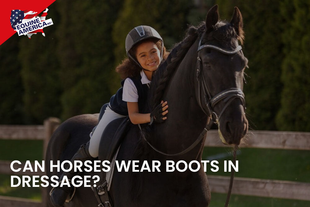 Can horses wear boots in dressage