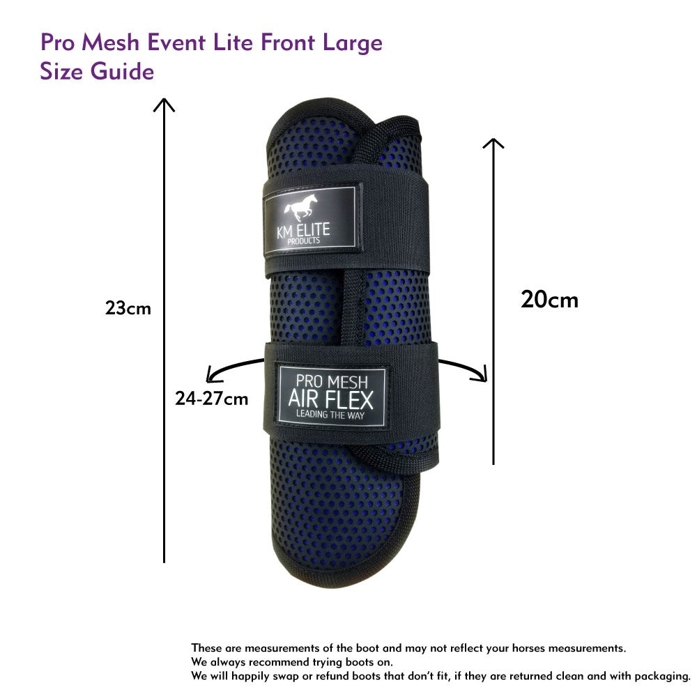 KM Elite Pro-Mesh Event Front Boot ~ Black/Electric Blue (2 sizes)