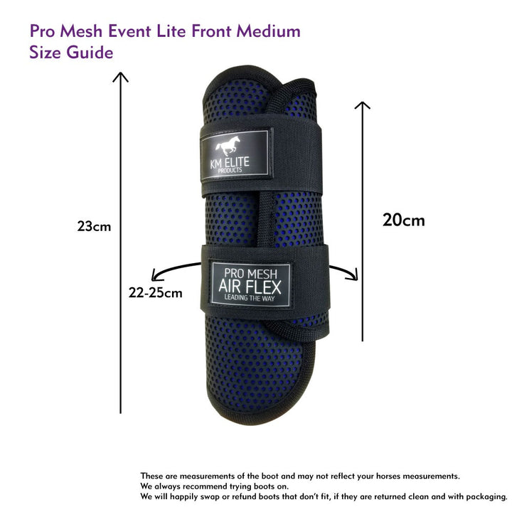 KM Elite Pro-Mesh Event Front Boot ~ Black/Electric Blue (2 sizes)