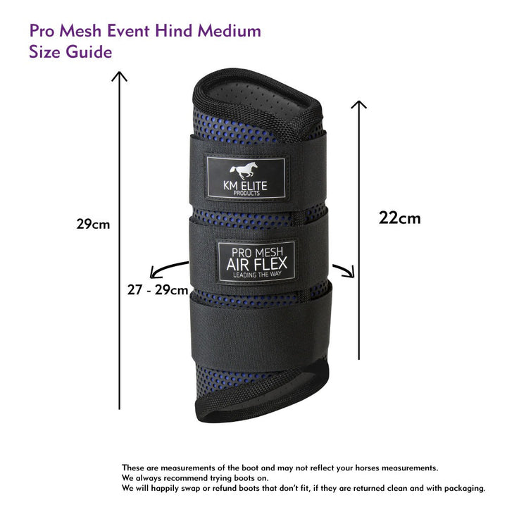 KM Elite Pro-Mesh Event Hind Boot ~ Black/Electric Blue (2 sizes)