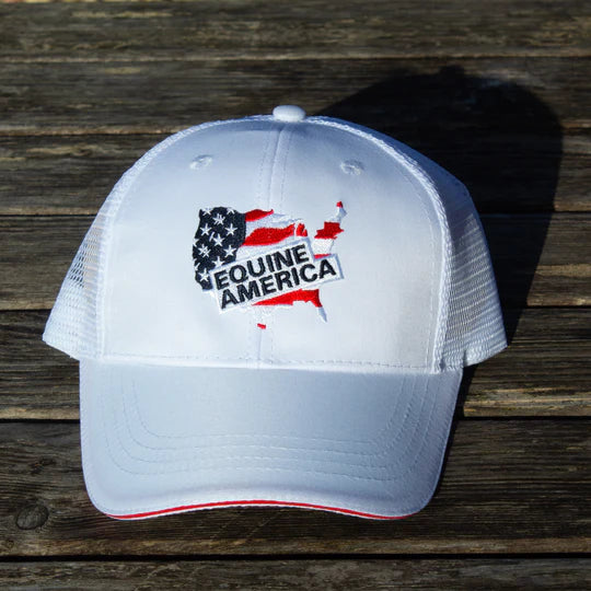 Equine America Baseball Cap - White